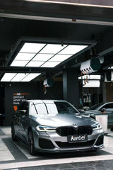 BMW 5 Series M550 540 530 (with M-package bumper, does not fit base model) G30 LCI 2021 2022 2023 2024 with Aftermarket Parts - Front Lip Pre-preg Carbon Fiber from Karbel Carbon