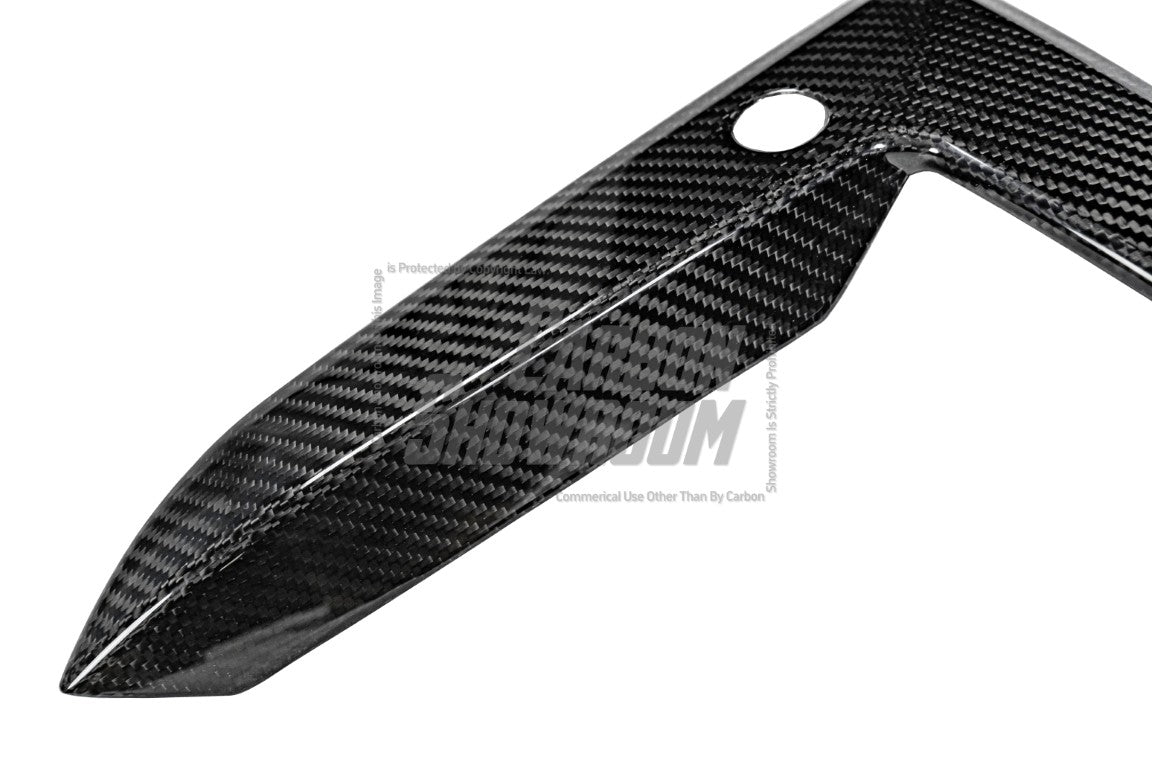 BMW 5 Series M550 540 530 (with M-package bumper, does not fit base model) G30 LCI 2021-ON with Aftermarket Parts - Upper Valences Pre-preg Carbon Fiber from Karbel Carbon