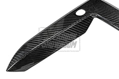 BMW 5 Series M550 540 530 (with M-package bumper, does not fit base model) G30 LCI 2021-ON with Aftermarket Parts - Upper Valences Pre-preg Carbon Fiber from Karbel Carbon