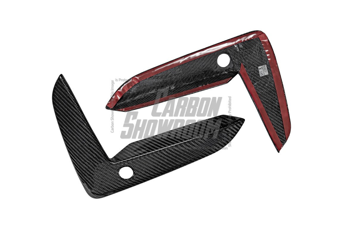 BMW 5 Series M550 540 530 (with M-package bumper, does not fit base model) G30 LCI 2021-ON with Aftermarket Parts - Upper Valences Pre-preg Carbon Fiber from Karbel Carbon