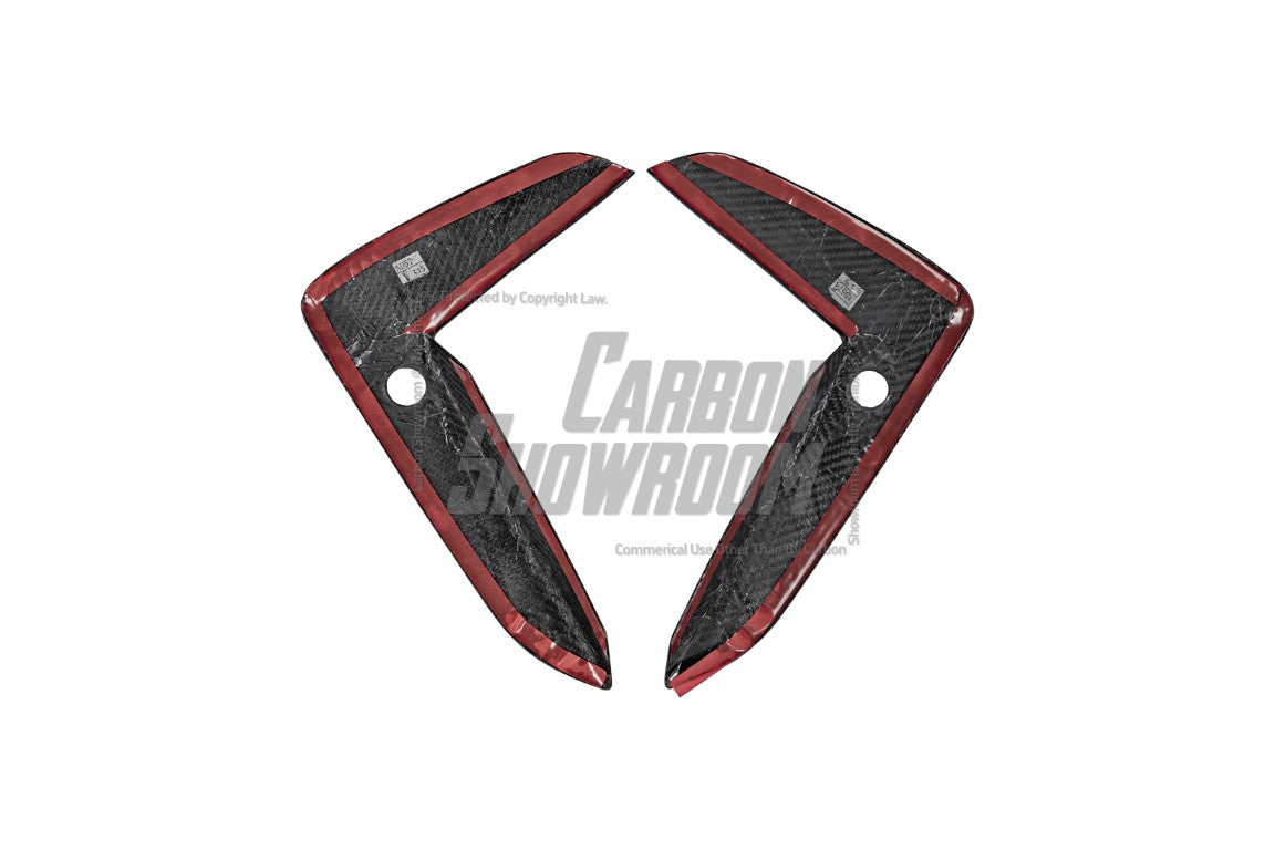 BMW 5 Series M550 540 530 (with M-package bumper, does not fit base model) G30 LCI 2021-ON with Aftermarket Parts - Upper Valences Pre-preg Carbon Fiber from Karbel Carbon