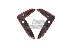 BMW 5 Series M550 540 530 (with M-package bumper, does not fit base model) G30 LCI 2021-ON with Aftermarket Parts - Upper Valences Pre-preg Carbon Fiber from Karbel Carbon