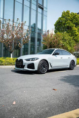 BMW I4 M50 / e Drive 40 (with M-package bumper, does not fit base model) G26 2022-ON & 4 Series Gran Coupe M440i 430i (with M-package bumper, does not fit base model) G26 2022-ON with Aftermarket Parts - Front Lip Pre-preg Carbon Fiber from Karbel Carbon