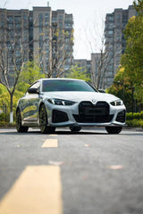 BMW I4 M50 / e Drive 40 (with M-package bumper, does not fit base model) G26 2022-ON & 4 Series Gran Coupe M440i 430i (with M-package bumper, does not fit base model) G26 2022-ON with Aftermarket Parts - Front Lip Pre-preg Carbon Fiber from Karbel Carbon