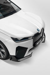 BMW IX xDrive60/50/45 M60 I20 2022-ON with Aftermarket Parts - Front Lip Dry Pre-preg Carbon Fiber from Karbel Carbon