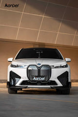 BMW IX xDrive60/50/45 M60 I20 2022-ON with Aftermarket Parts - Front Lip Dry Pre-preg Carbon Fiber from Karbel Carbon