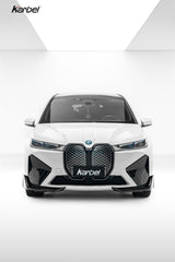 BMW IX xDrive60/50/45 M60 I20 2022-ON with Aftermarket Parts - Front Lip Dry Pre-preg Carbon Fiber from Karbel Carbon
