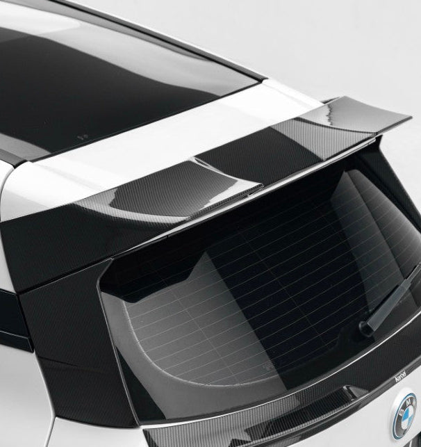 BMW IX xDrive60/50/45 M70/M60 I20 2022-ON with Aftermarket Parts - Rear Roof Spoiler Dry Pre-preg Carbon Fiber from Karbel Carbon