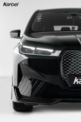 BMW IX xDrive60/50/45 M60 I20 2022-ON with Aftermarket Parts - Front Lip Dry Pre-preg Carbon Fiber from Karbel Carbon