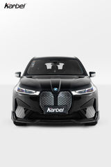 BMW IX xDrive60/50/45 M60 I20 2022-ON with Aftermarket Parts - Front Lip Dry Pre-preg Carbon Fiber from Karbel Carbon