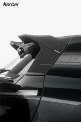 BMW IX xDrive60/50/45 M70/M60 I20 2022-ON with Aftermarket Parts - Rear Roof Spoiler Dry Pre-preg Carbon Fiber from Karbel Carbon