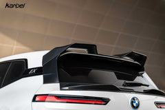 BMW IX xDrive60/50/45 M70/M60 I20 2022-ON with Aftermarket Parts - Rear Roof Spoiler Dry Pre-preg Carbon Fiber from Karbel Carbon