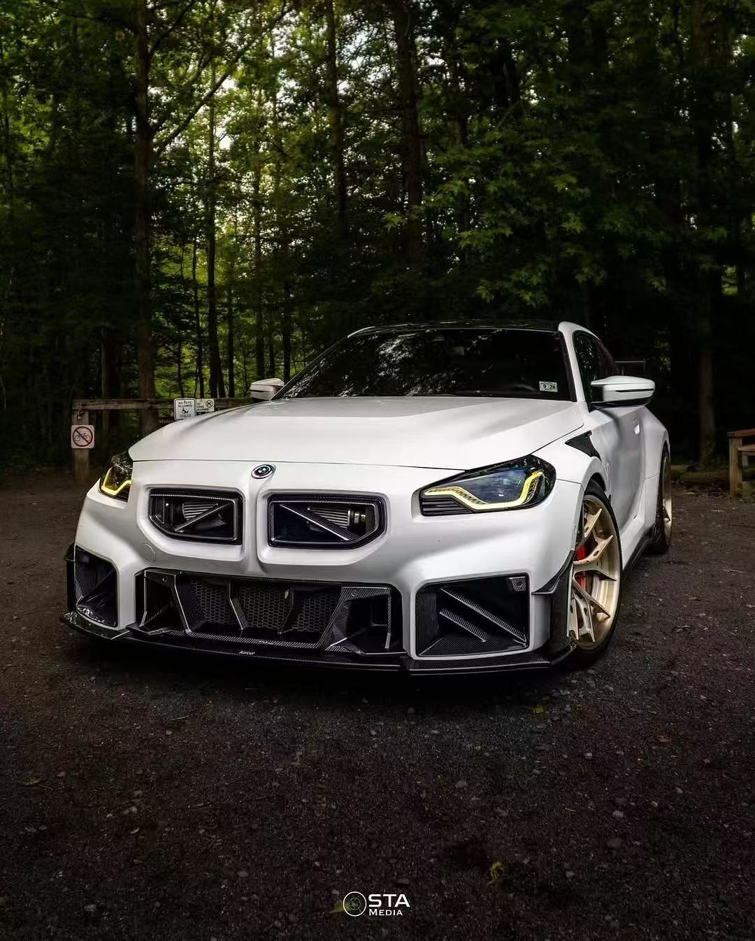 BMW M2 / M2C G87 2023-ON with Aftermarket Parts - Front Lip Pre-preg Carbon Fiber from Karbel Carbon