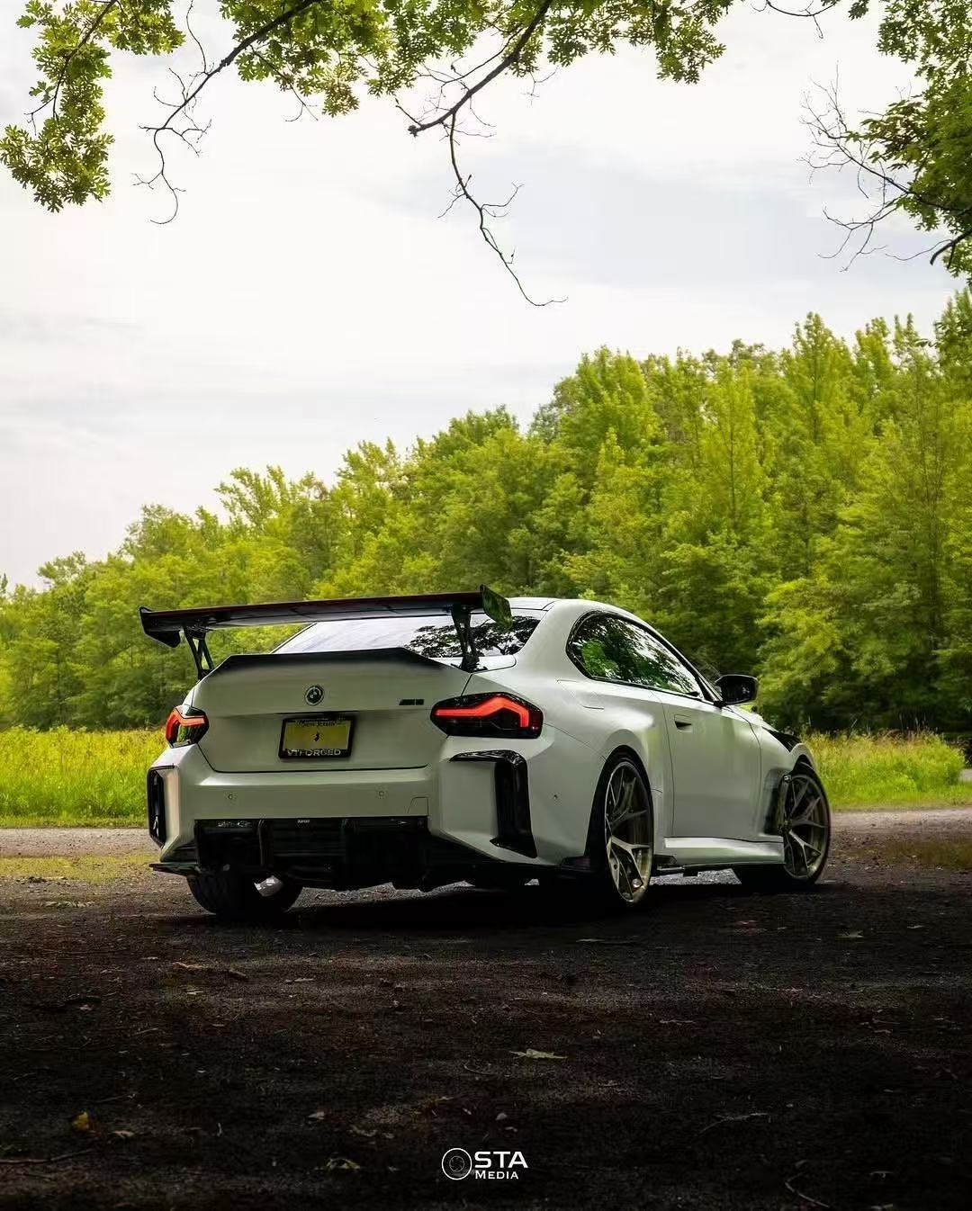BMW M2 / M2C G87 2023-ON with Aftermarket Parts - Rear Diffuser & Canards Pre-preg Carbon Fiber from Karbel Carbon