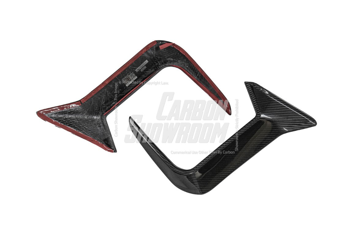 BMW M2 / M2C G87 2023-ON with Aftermarket Parts - Rear Bumper Canards Pre-preg Carbon Fiber from Karbel Carbon