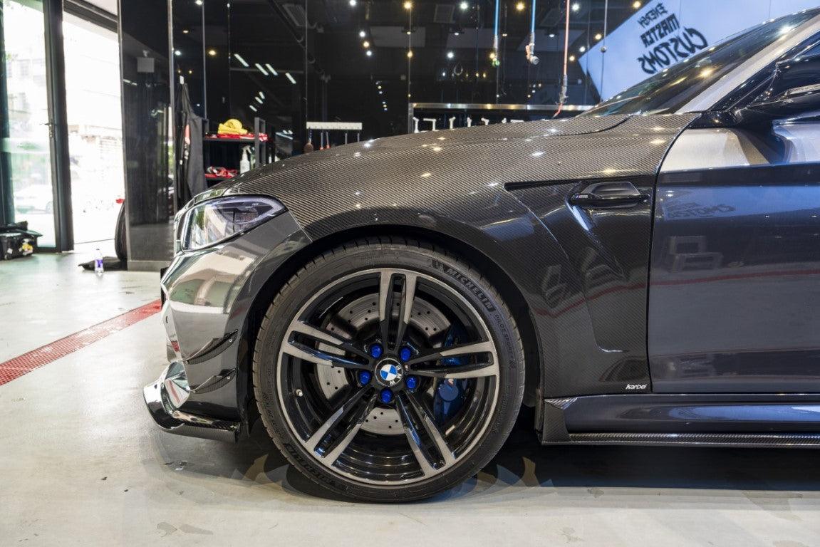 BMW M2C F87 2016 2017 2018 2020 2021 with Aftermarket Parts - Front Canards Carbon Fiber from Karbel Carbon