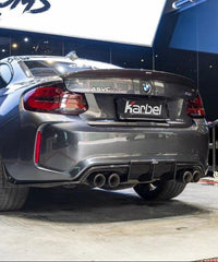 BMW M2 / M2C F87 2016-2021 with Aftermarket Parts - Pre-preg Carbon Fiber Rear Diffuser & Canards from Karbel Carbon