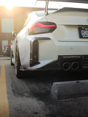 BMW M2 / M2C G87 2023-ON with Aftermarket Parts - Rear Bumper Canards Pre-preg Carbon Fiber from Karbel Carbon
