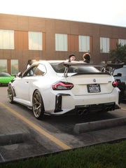 BMW M2 / M2C G87 2023-ON with Aftermarket Parts - Rear Bumper Canards Pre-preg Carbon Fiber from Karbel Carbon