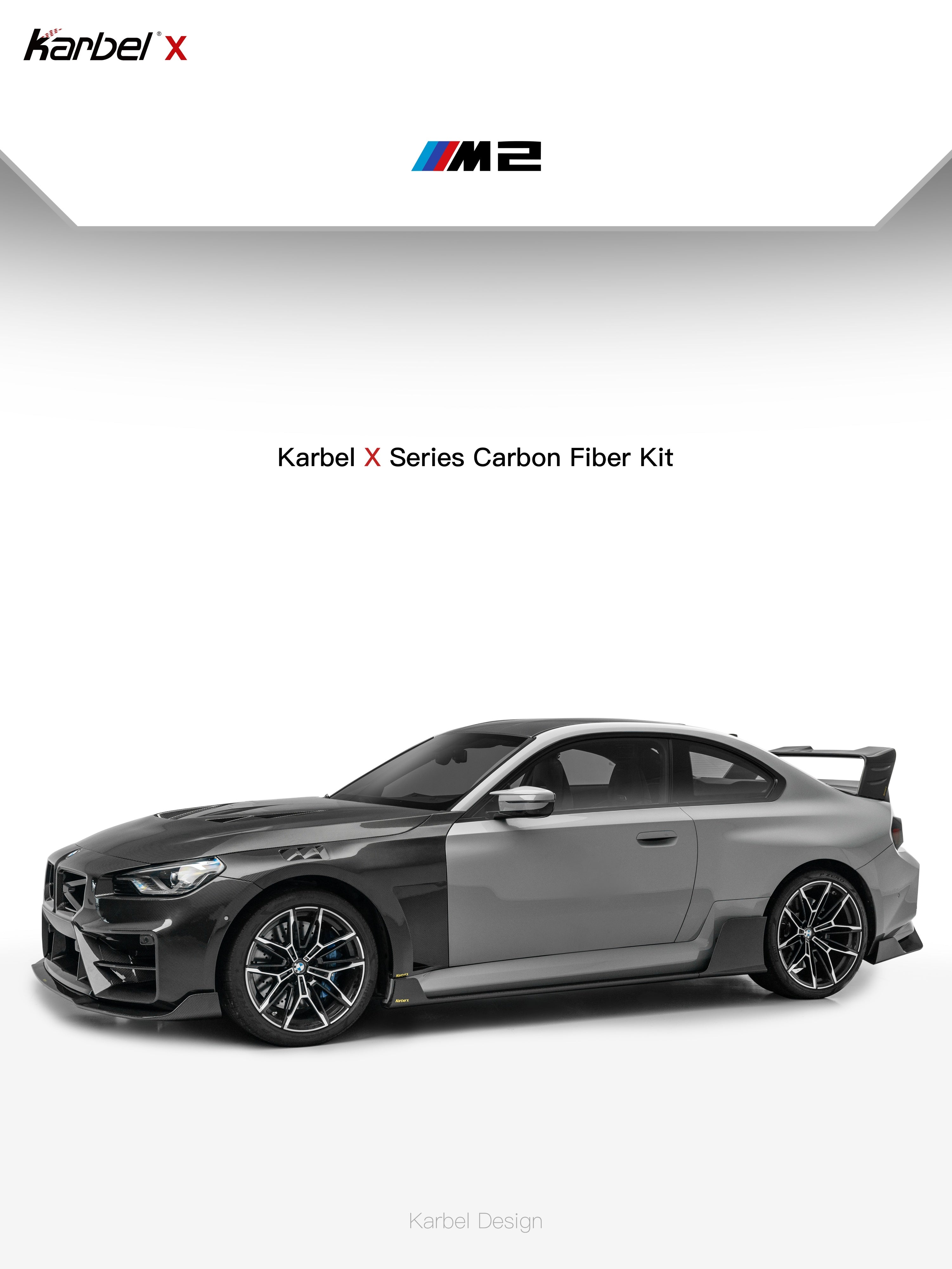 BMW M2 / M2CS G87 2023-ON with Aftermarket Parts - X Front Fenders Dry Pre-preg Carbon Fiber from Karbel Carbon