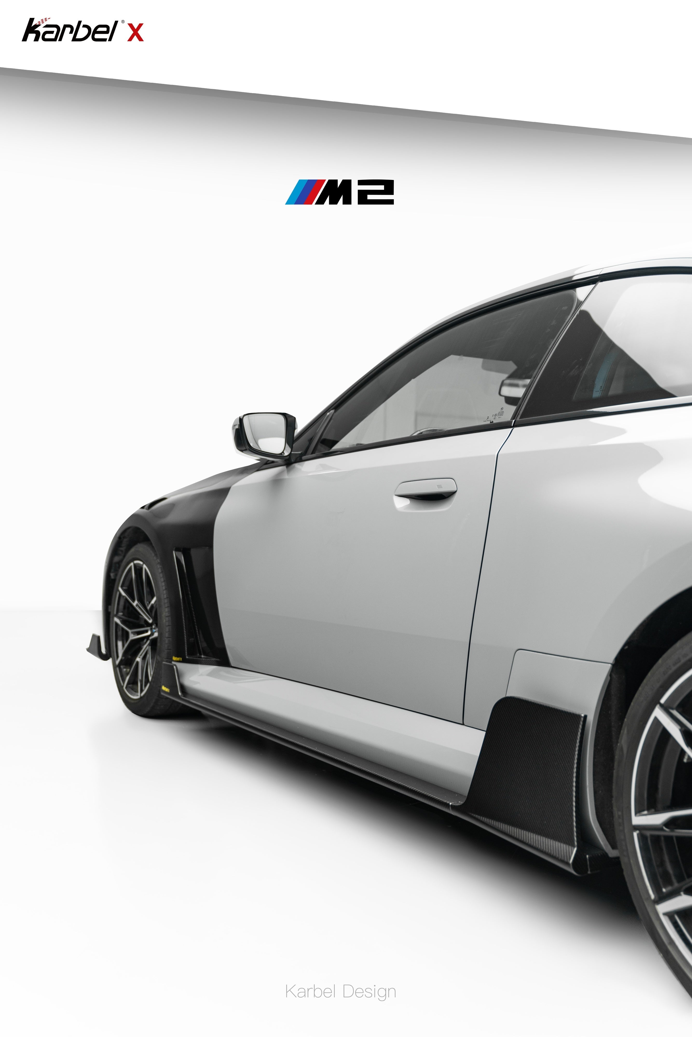 BMW M2 / M2CS G87 2023-ON with Aftermarket Parts - X Front Fenders Dry Pre-preg Carbon Fiber from Karbel Carbon
