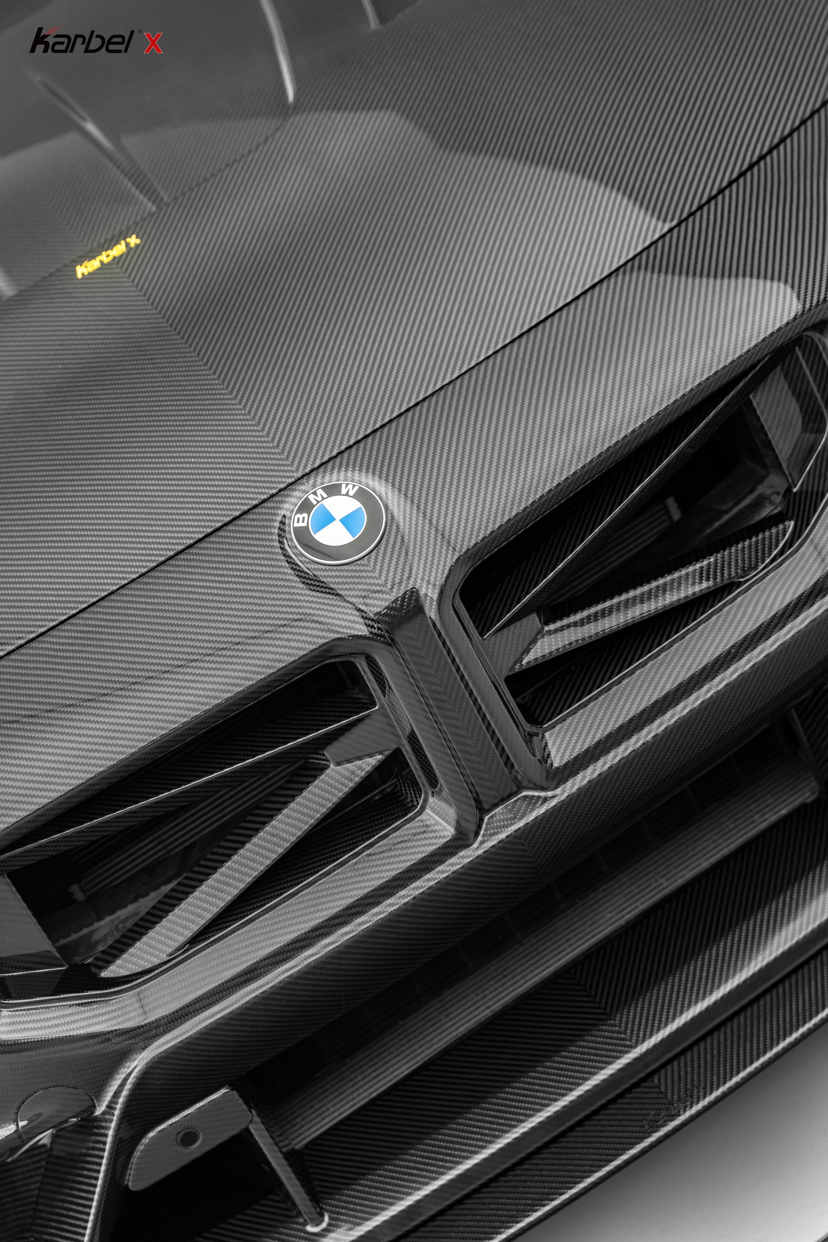 BMW M2 / M2CS G87 2023-ON with Aftermarket Parts - X Front Lip Dry Pre-preg Carbon Fiber from Karbel Carbon