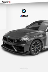 BMW M2 / M2CS G87 2023-ON with Aftermarket Parts - X Front Lip Dry Pre-preg Carbon Fiber from Karbel Carbon