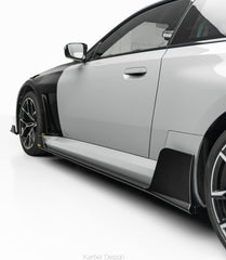 BMW M2 / M2CS G87 2023-ON with Aftermarket Parts - X Side Skirts Dry Pre-preg Carbon Fiber from Karbel Carbon