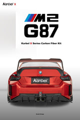 BMW M2 / M2CS G87 2023-ON with Aftermarket Parts - X V1 Center Exit Rear Diffuser Dry Pre-preg Carbon Fiber from Karbel Carbon