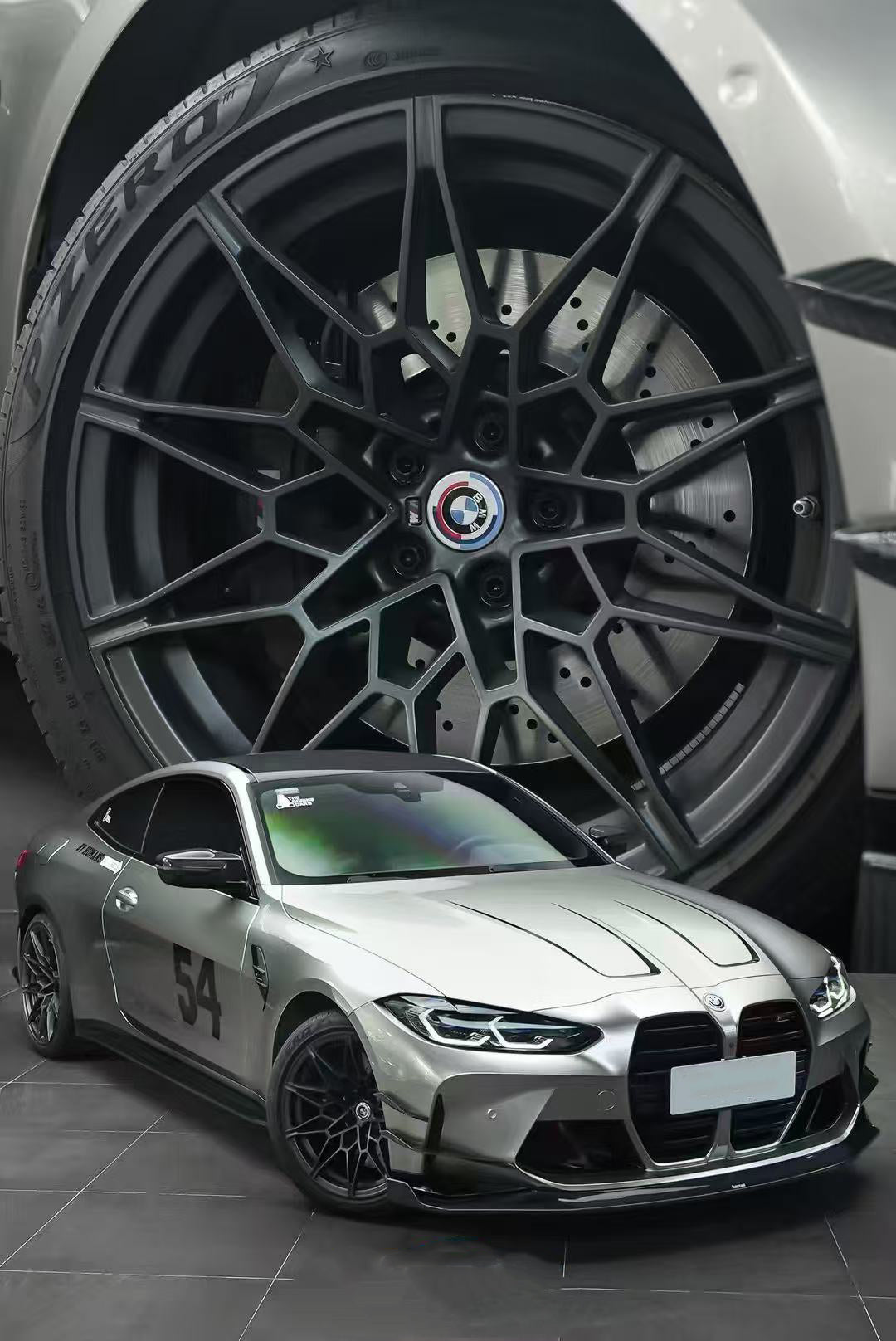 BMW M3 G80 G81 2021-ON & M4 G82 G83 2021-ON With Aftermarket Parts - Front Lip & Upper Lip Trim Replacement Pre-preg Carbon Fiberfrom Karbel Carbon