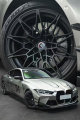 BMW M3 G80 G81 2021-ON & M4 G82 G83 2021-ON With Aftermarket Parts - Front Lip & Upper Lip Trim Replacement Pre-preg Carbon Fiberfrom Karbel Carbon