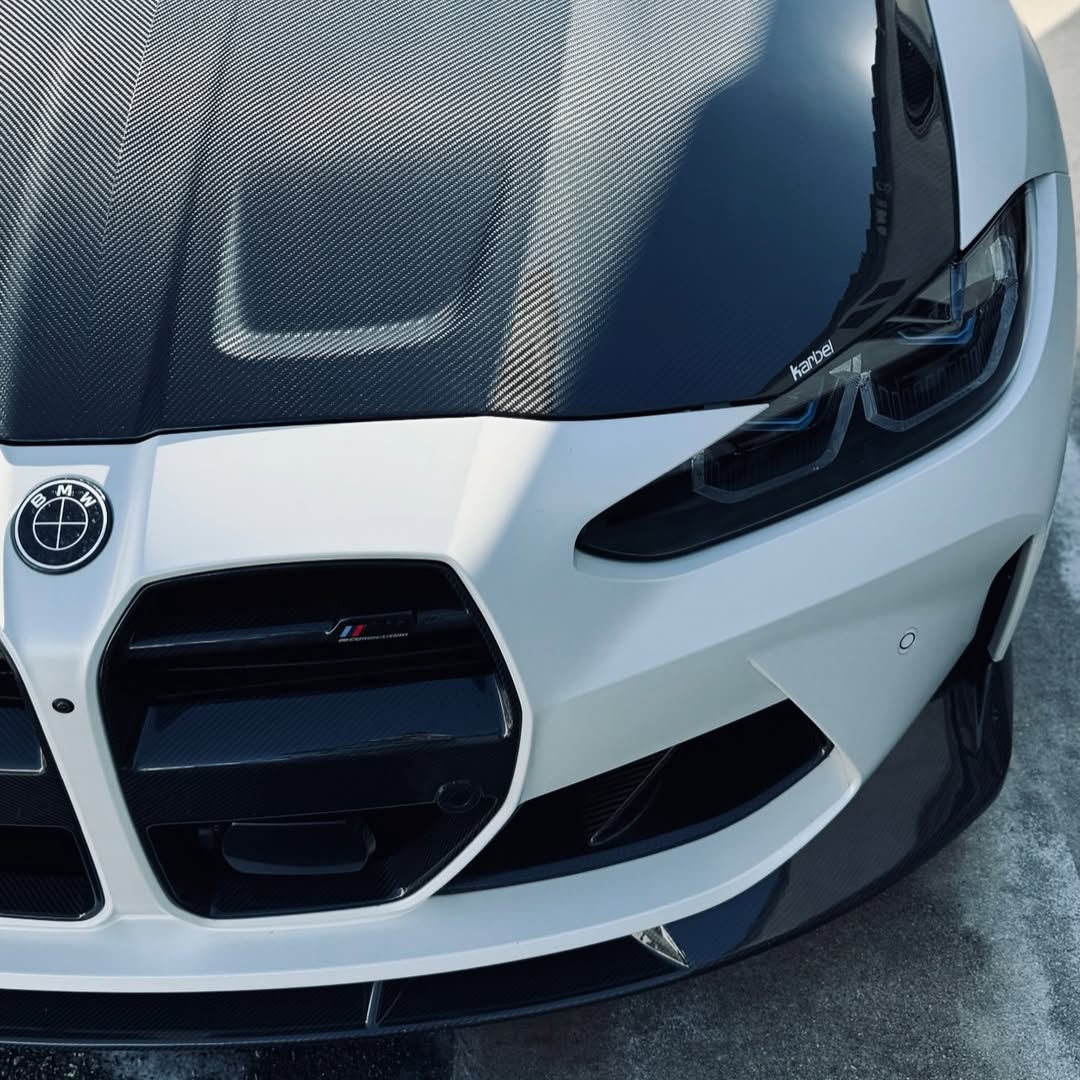 Karbel Carbon Dry Carbon Fiber Hood Bonnet & Front Bumper Nose Cover For BMW M3 G80 M4 G82 G83 2021-ON - Performance SpeedShop