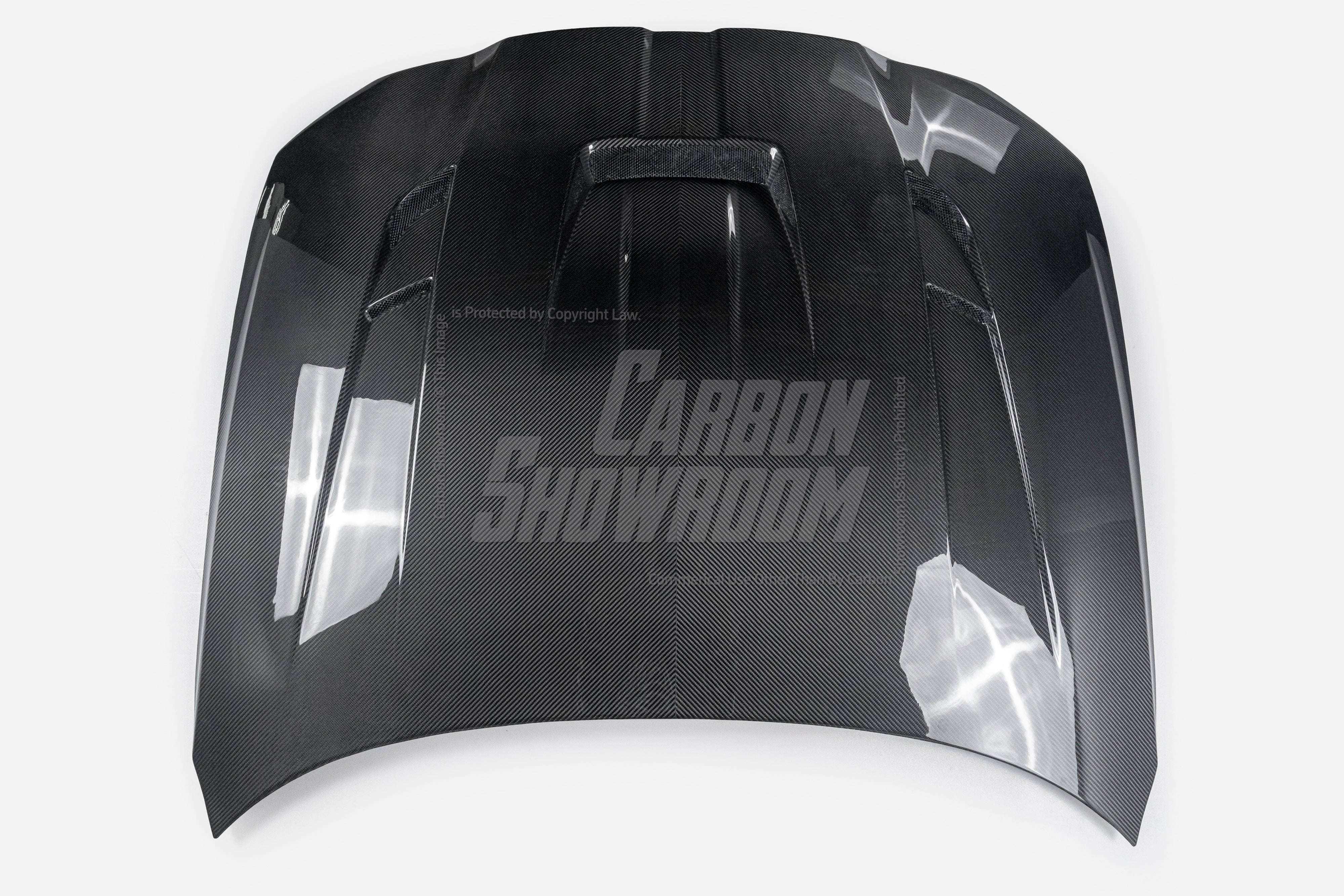 BMW M3 G80 G81 & M4 G82 G83 2021-ON with Aftermarket Parts - X Hood Dry Pre-preg Carbon Fiber from Karbel Carbon