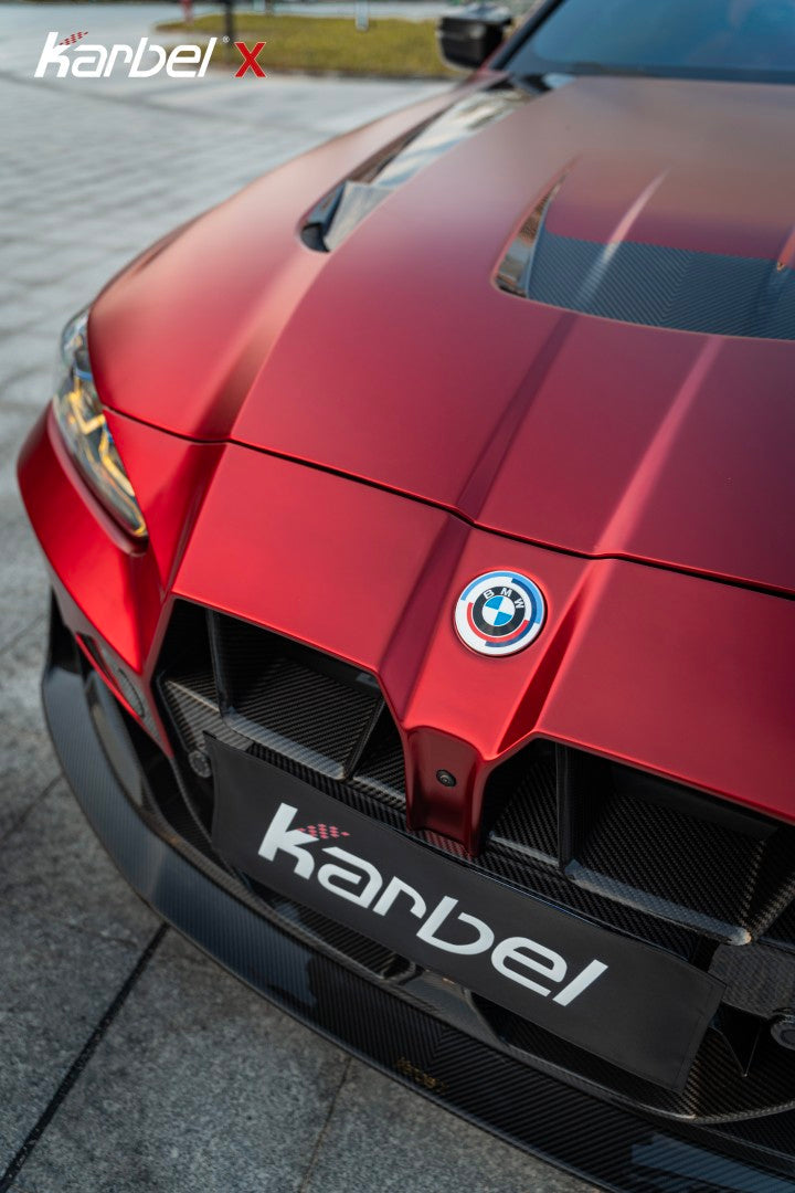BMW M3 G80 G81 & M4 G82 G83 2021-ON with Aftermarket Parts - X Hood Dry Pre-preg Carbon Fiber from Karbel Carbon