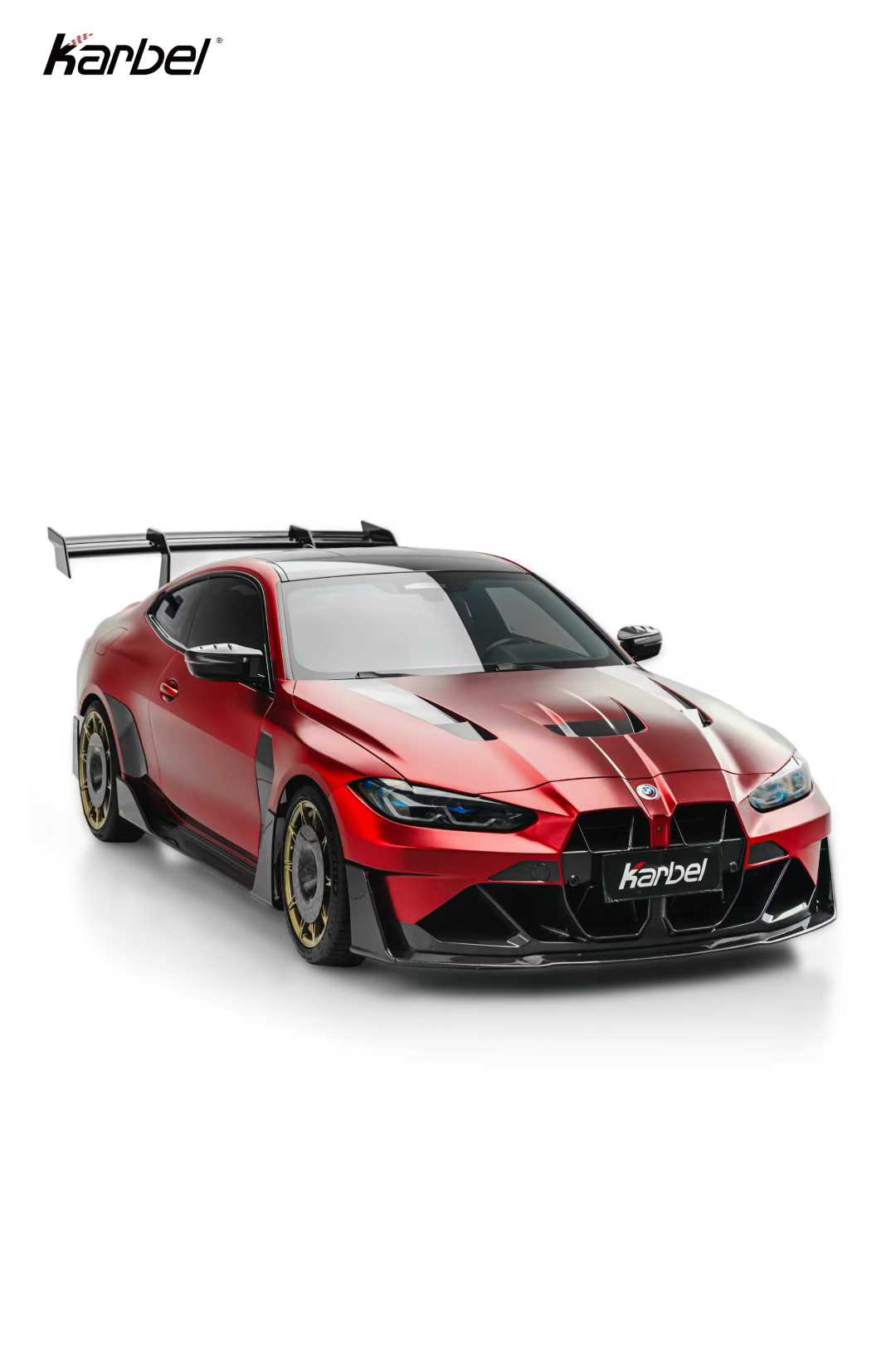 BMW M3 G80 G81 & M4 G82 G83 2021-ON with Aftermarket Parts - X Front Kidney Grill Dry Pre-preg Carbon Fiber from Karbel Carbon
