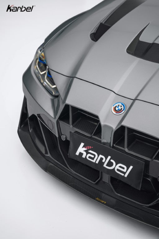 BMW M3 G80 G81 & M4 G82 G83 2021-ON with Aftermarket Parts - X Front Kidney Grill Dry Pre-preg Carbon Fiber from Karbel Carbon