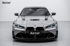 BMW M3 G80 G81 & M4 G82 G83 2021-ON with Aftermarket Parts - X Front Kidney Grill Dry Pre-preg Carbon Fiber from Karbel Carbon