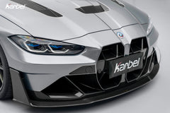 BMW M3 G80 G81 & M4 G82 G83 2021-ON with Aftermarket Parts - X Front Kidney Grill Dry Pre-preg Carbon Fiber from Karbel Carbon