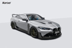 BMW M4 G82 2021-ON & 4 Series G22 430i M440i 2020-ON with Aftermarket Parts - X V4 Rear Wing Dry Pre-preg Carbon Fiber from Karbel Carbon