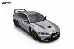 BMW M4 G82 2021-ON & 4 Series G22 430i M440i 2020-ON with Aftermarket Parts - X V4 Rear Wing Dry Pre-preg Carbon Fiber from Karbel Carbon