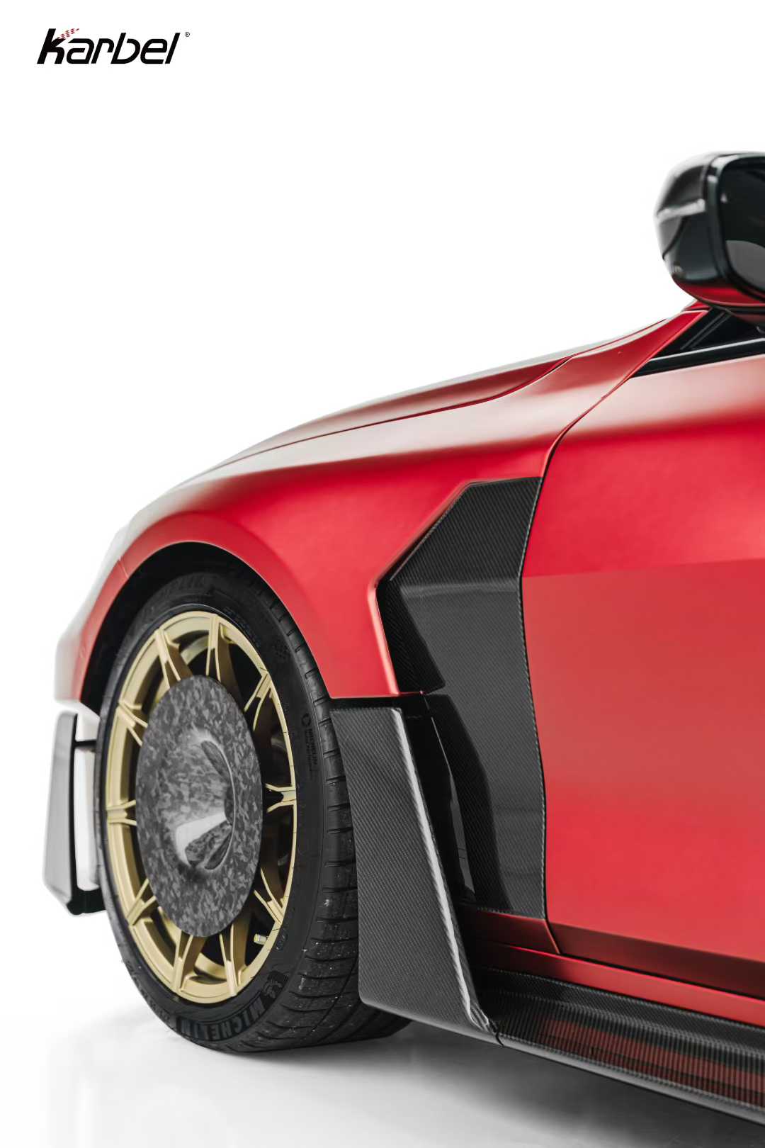 BMW M4 G82 G83 2021-ON with Aftermarket Parts - X Front Fenders Dry Pre-preg Carbon Fiber from Karbel Carbon