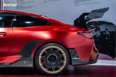 BMW M4 G82 G83 2021-ON with Aftermarket Parts - X Rear Bumper Set Dry Pre-preg Carbon Fiber from Karbel Carbon