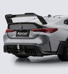 BMW M4 G82 G83 2021-ON with Aftermarket Parts - X V2 Rear Bumper Set Dry Pre-preg Carbon Fiber from Karbel Carbon
