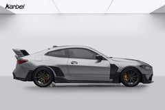 BMW M4 G82 G83 2021-ON with Aftermarket Parts - X V2 Rear Bumper Set Dry Pre-preg Carbon Fiber from Karbel Carbon