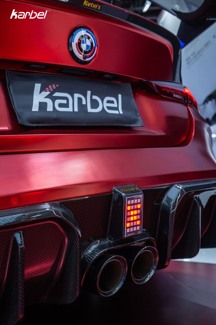 BMW M4 G82 2021-ON &amp; 4 Series G22 430i M440i 2020-ON with Aftermarket Parts - X Rear Trunk Dry Pre-preg Carbon Fiber from Karbel Carbon