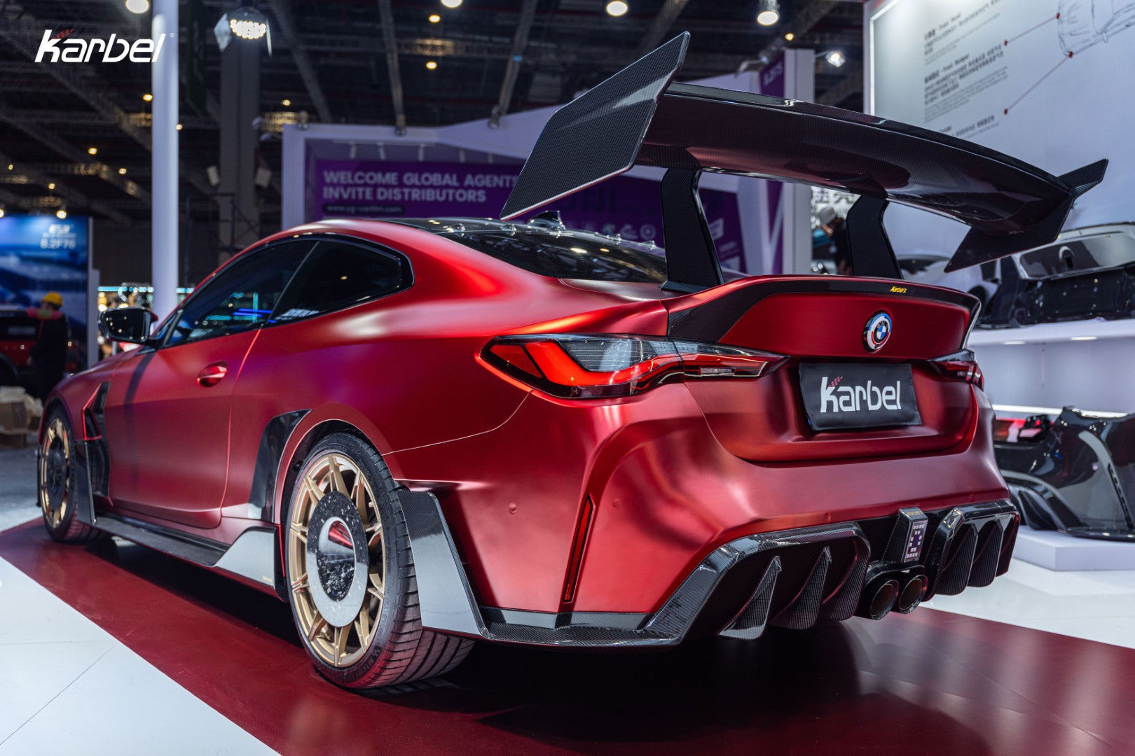BMW M4 G82 2021-ON &amp; 4 Series G22 430i M440i 2020-ON with Aftermarket Parts - X Rear Trunk Dry Pre-preg Carbon Fiber from Karbel Carbon
