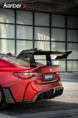 BMW M4 G82 2021-ON &amp; 4 Series G22 430i M440i 2020-ON with Aftermarket Parts - X Rear Trunk Dry Pre-preg Carbon Fiber from Karbel Carbon