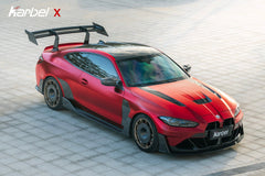 BMW M4 G82 2021-ON & 4 Series G22 430i M440i 2020-ON with Aftermarket Parts - X Rear Wing Dry Pre-preg Carbon Fiber from Karbel Carbon