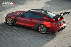 BMW M4 G82 2021-ON & 4 Series G22 430i M440i 2020-ON with Aftermarket Parts - X Roof Spoiler Vortex Generator Dry Pre-preg Carbon Fiber from Karbel Carbon