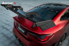 BMW M4 G82 2021-ON & 4 Series G22 430i M440i 2020-ON with Aftermarket Parts - X Roof Spoiler Vortex Generator Dry Pre-preg Carbon Fiber from Karbel Carbon
